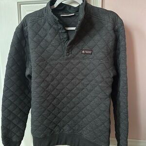 NFL OSU 1/4 Button Up Quilted Fleece Pullover Long Sleeve Sweater